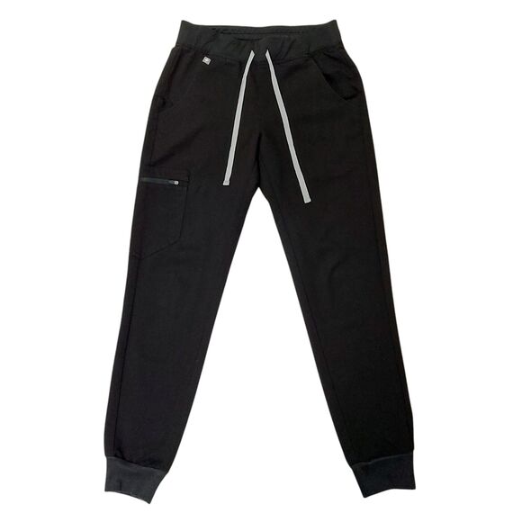 Figs Zamora Jogger Scrub Pants Womens XS Black Comfort Classic Fit Uniform Work - Picture 1 of 12